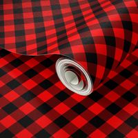 Diagonal Red and Black Buffalo Check Plaid Tartan