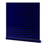 Navy Blue Buffalo Check Tartan Plaid Blue and Black