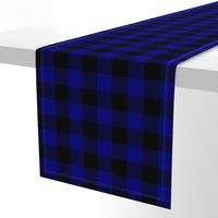 Navy Blue Buffalo Check Tartan Plaid Blue and Black