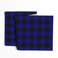 Navy Blue Buffalo Check Tartan Plaid Blue and Black