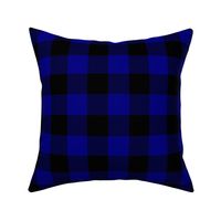 Navy Blue Buffalo Check Tartan Plaid Blue and Black