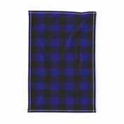 Navy Blue Buffalo Check Tartan Plaid Blue and Black