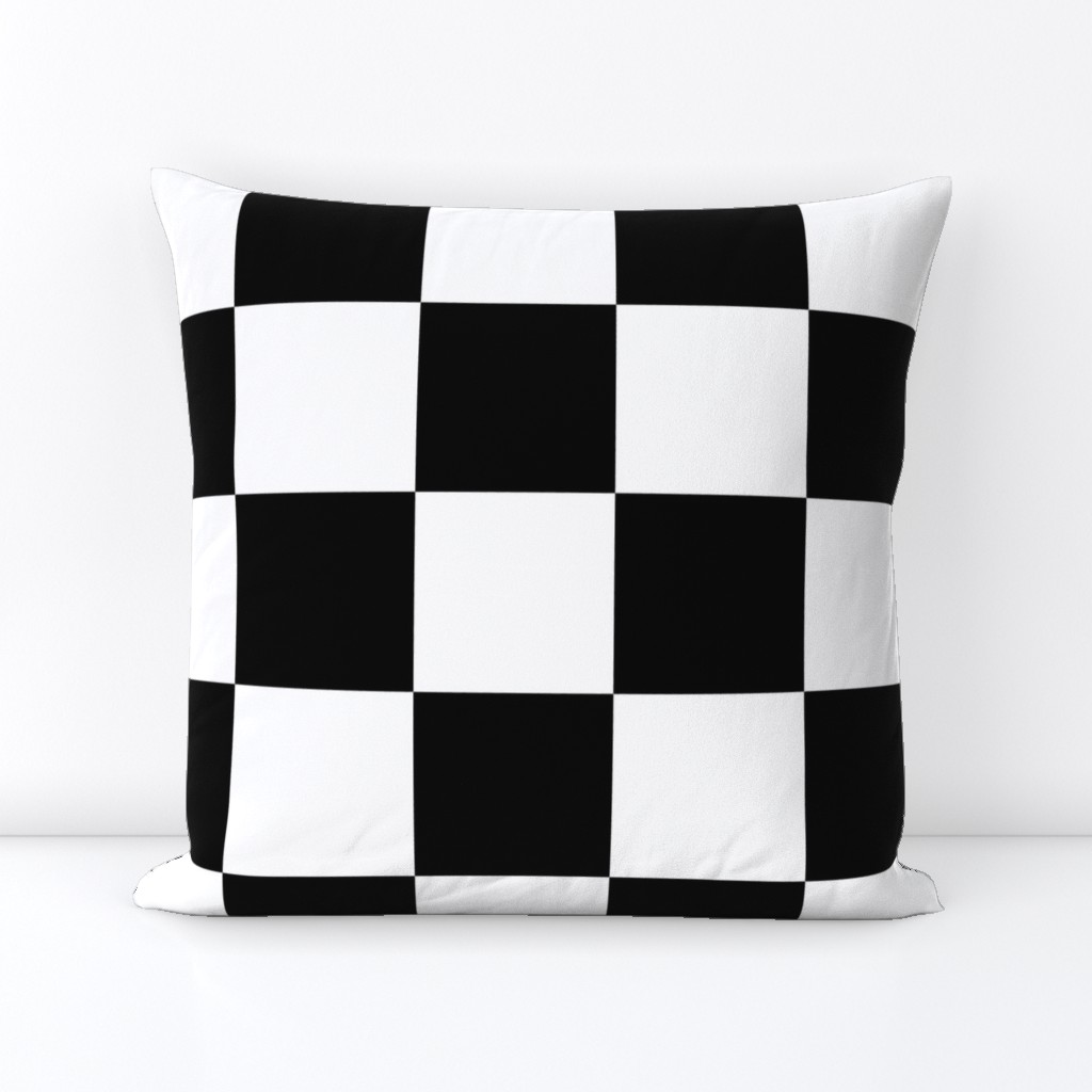 Large Black and White Check