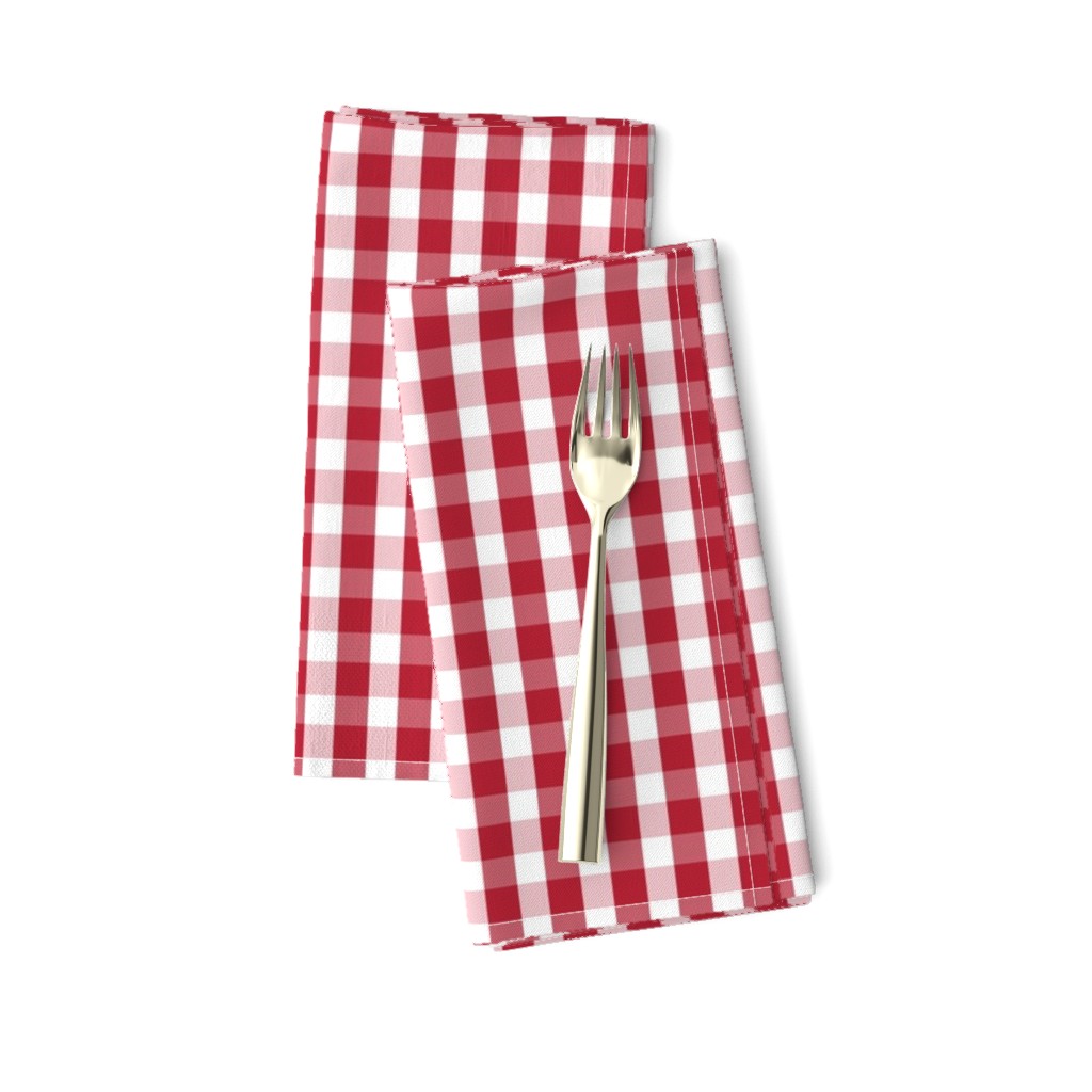 USA Flag Red and White Gingham Checked