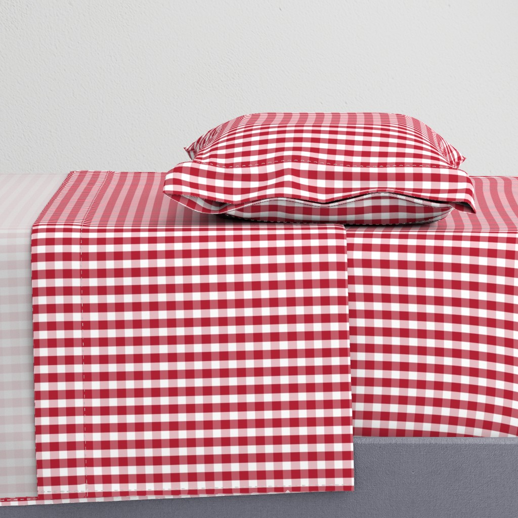 USA Flag Red and White Gingham Checked