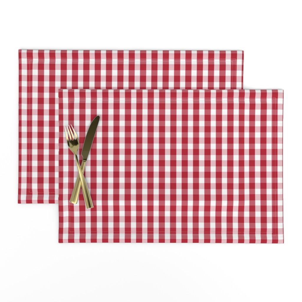 USA Flag Red and White Gingham Checked