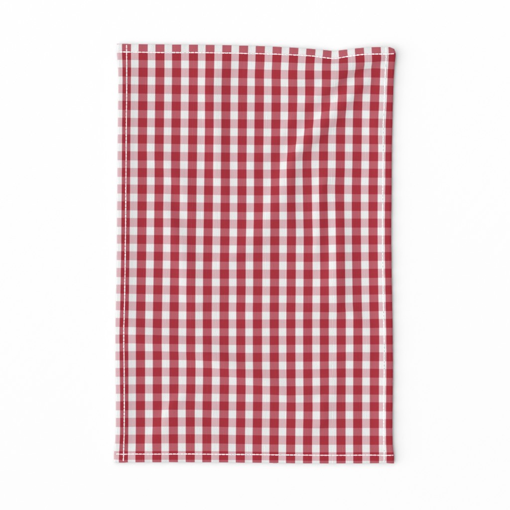 USA Flag Red and White Gingham Checked