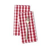 USA Flag Red and White Gingham Checked