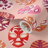 Pink Lucha Libre Mexican Wrestler Mask Pattern