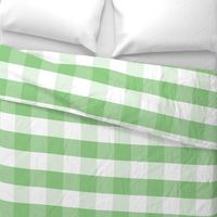 Greenery and White Gingham Check Plaid