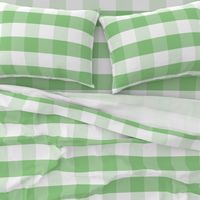 Greenery and White Gingham Check Plaid