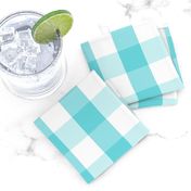 Pale Aqua Blue Gingham Check Pattern