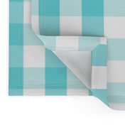 Pale Aqua Blue Gingham Check Pattern