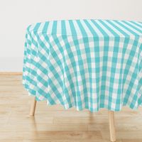 Pale Aqua Blue Gingham Check Pattern