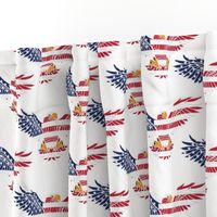 American Eagle Large Pattern 2 on White