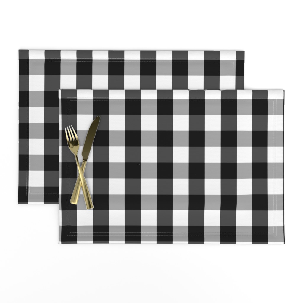 Small Black White Gingham Checked Square Pattern