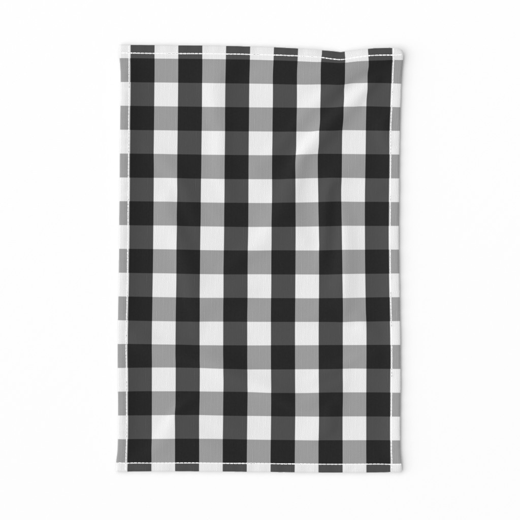 Small Black White Gingham Checked Square Pattern