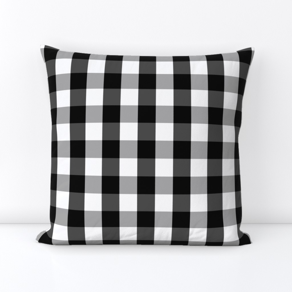 Small Black White Gingham Checked Square Pattern