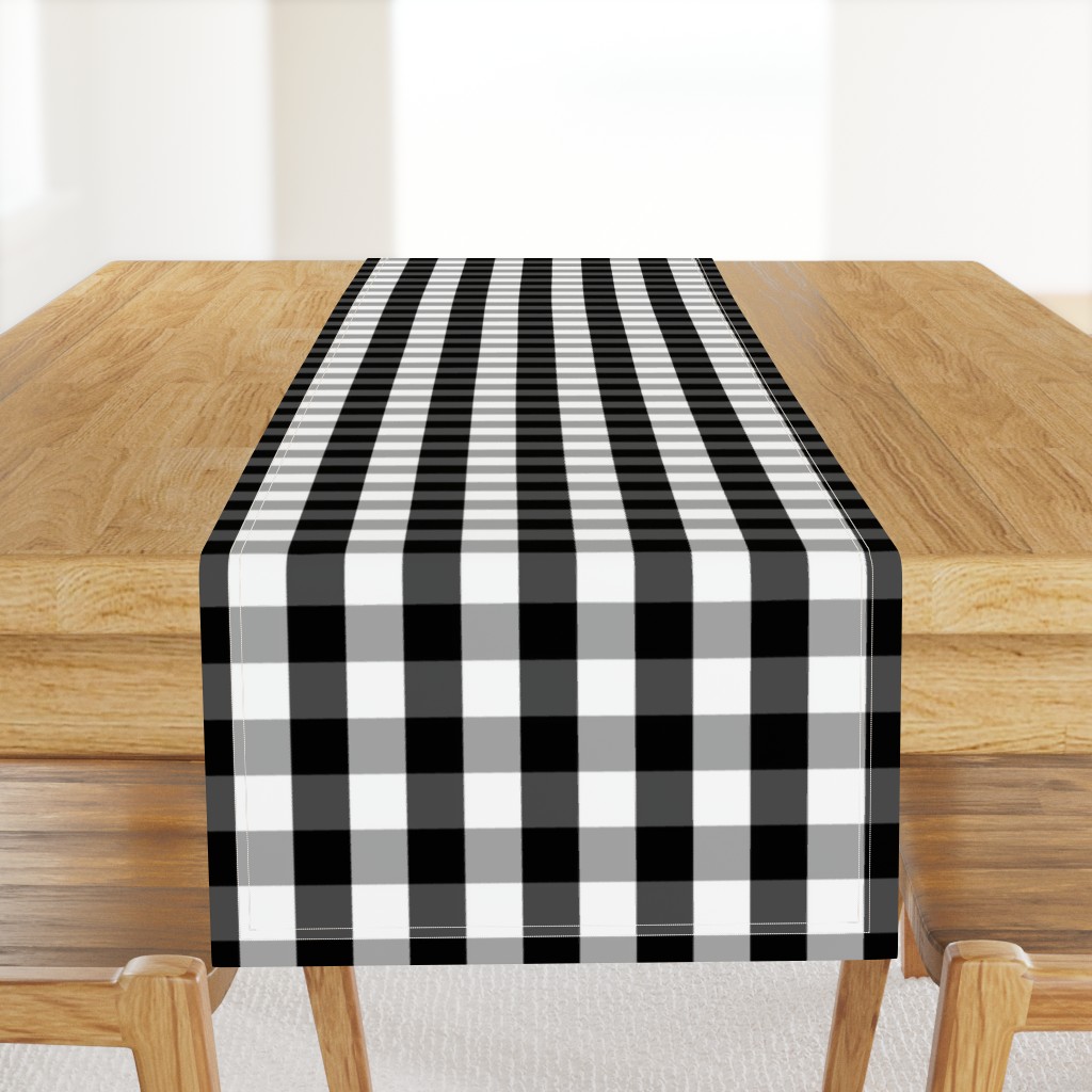 Small Black White Gingham Checked Square Pattern