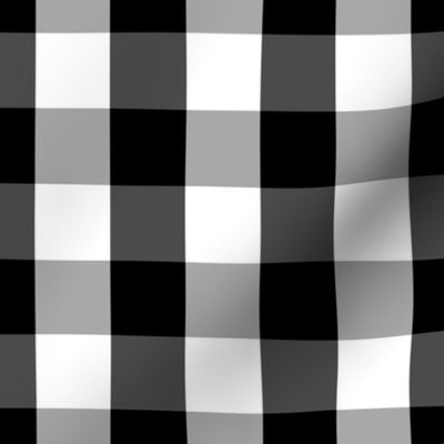 Small Black White Gingham Checked Square Pattern