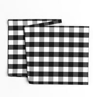 Small Black White Gingham Checked Square Pattern