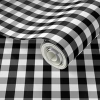 Small Black White Gingham Checked Square Pattern