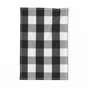 Large Black White Gingham Checked Square Pattern