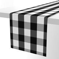 Large Black White Gingham Checked Square Pattern