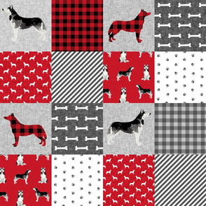 husky cheater pet quilt a dog fabric quilts 