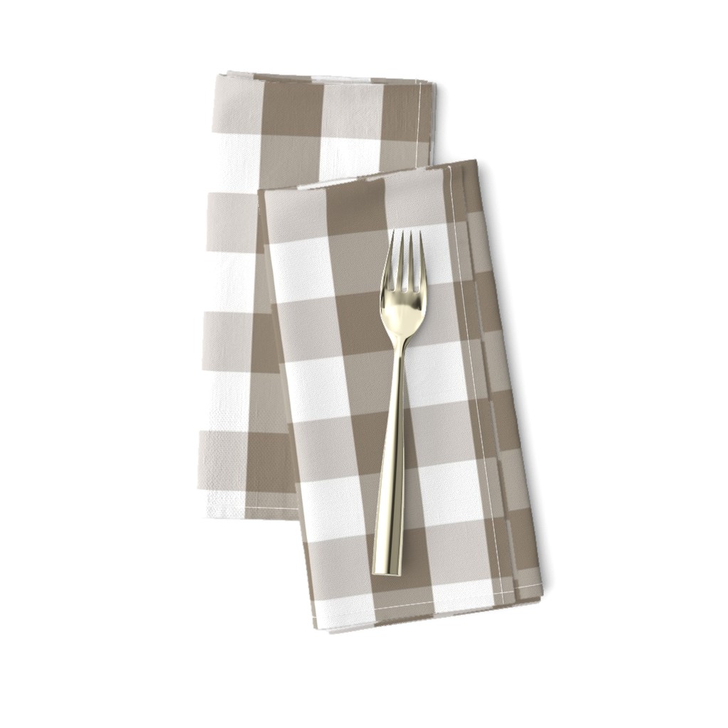 Mulch Brown Gingham Check Plaid