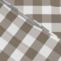 Mulch Brown Gingham Check Plaid