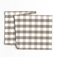 Mulch Brown Gingham Check Plaid