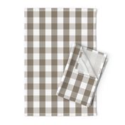 Mulch Brown Gingham Check Plaid