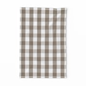 Mulch Brown Gingham Check Plaid