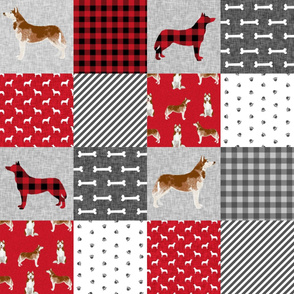 husky red coat cheater pet quilt a dog fabric quilts 