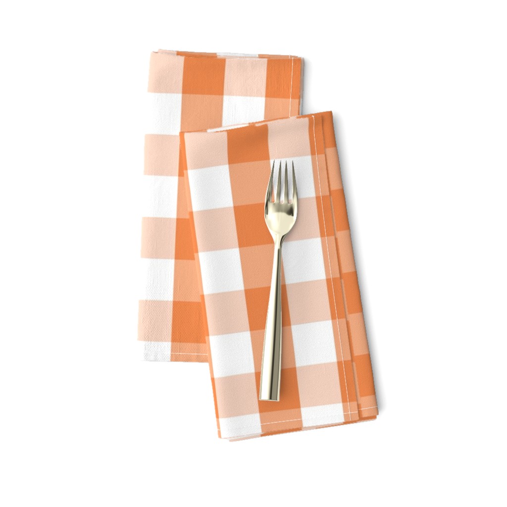 Nasturtium Orange Gingham Check Plaid