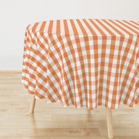 Nasturtium Orange Gingham Check Plaid