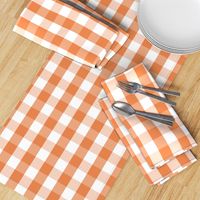 Nasturtium Orange Gingham Check Plaid