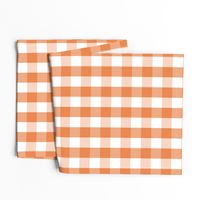 Nasturtium Orange Gingham Check Plaid