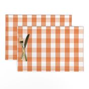 Nasturtium Orange Gingham Check Plaid