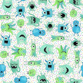 Funny monsters - dots