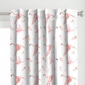 Pastel Flying Flamingos