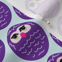 Purple Cartoon Owl