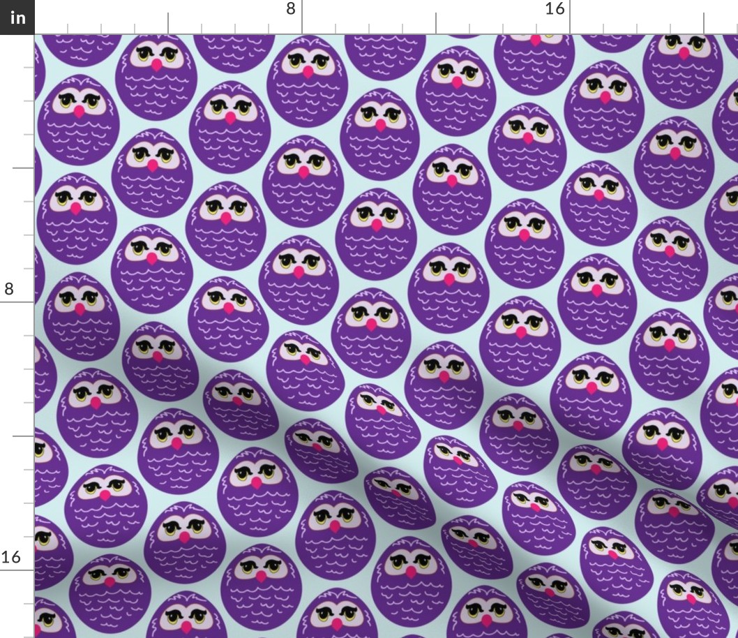 Purple Cartoon Owl