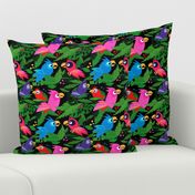 Jungle Birds – Red and Pink