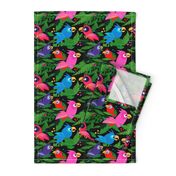 Jungle Birds – Red and Pink