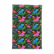 Jungle Birds – Red and Pink