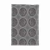 Grisaille Charcoal Grey Neo-Classical Ovals