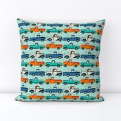 Summer Vintage Trucks With Triangles - Small