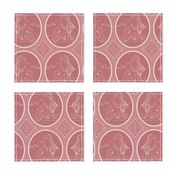 Grisaille Rose Red Neo-Classical Ovals